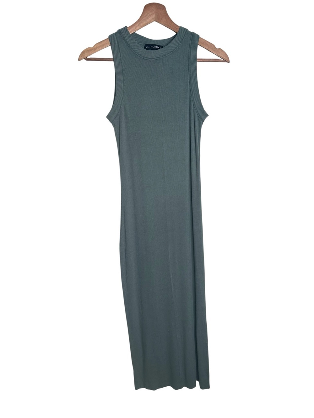 JLUXLabel Sleeveless Ribbed Bodycon High Neck MIDI Dress Size Medium - Picture 2 of 7